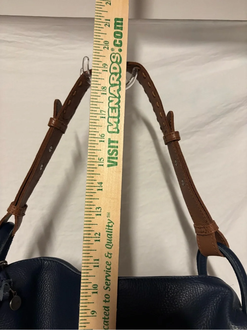 The Sak Los Feliz Navy Blue Leather Slouchy Hobo Shoulder Bag